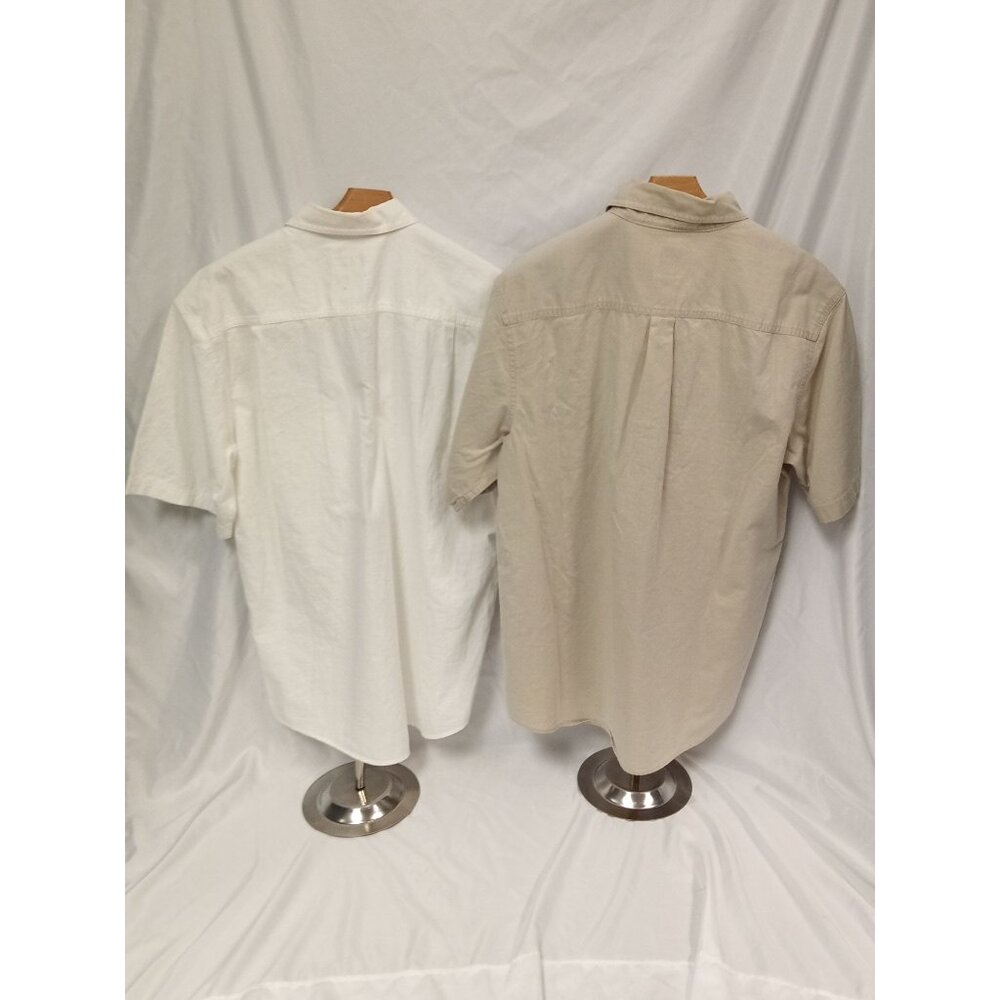 Covington Basic Editions Tan White Button Down Co… - image 2
